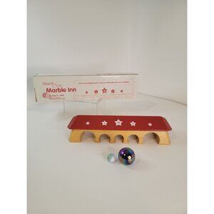 Vintage HearthSong Marble Inn  Marble Shooting Game Wooden Marble Game